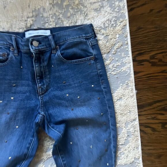 womens GAP best girlfriend high rise dark wash studied jeans - Picture 2 of 5